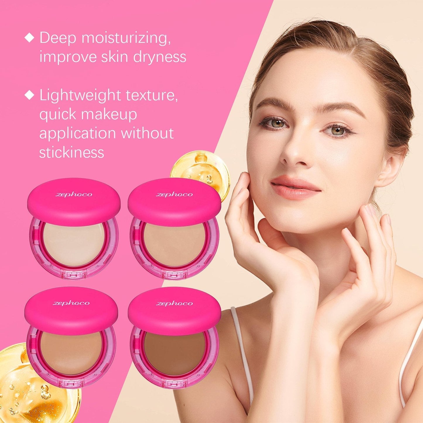 Glowvera™ – Hydraterende Balm Foundation met Luxe Kwast