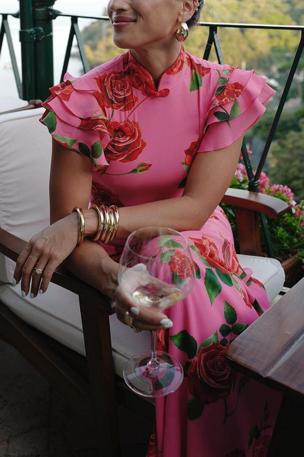 Floréla - Elegante Maxi Jurk met Bloemmotief