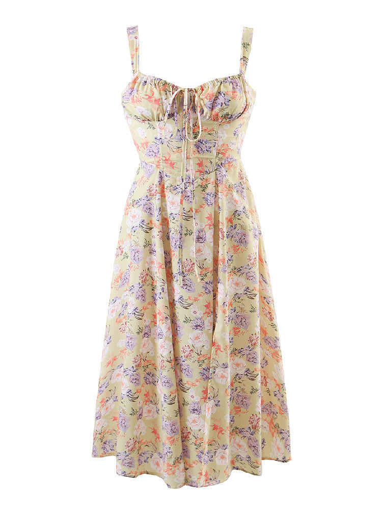 Emma - Gebloemde Bustier Taillevormer Jurk