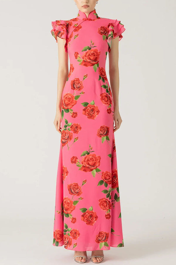 Floréla - Elegante Maxi Jurk met Bloemmotief