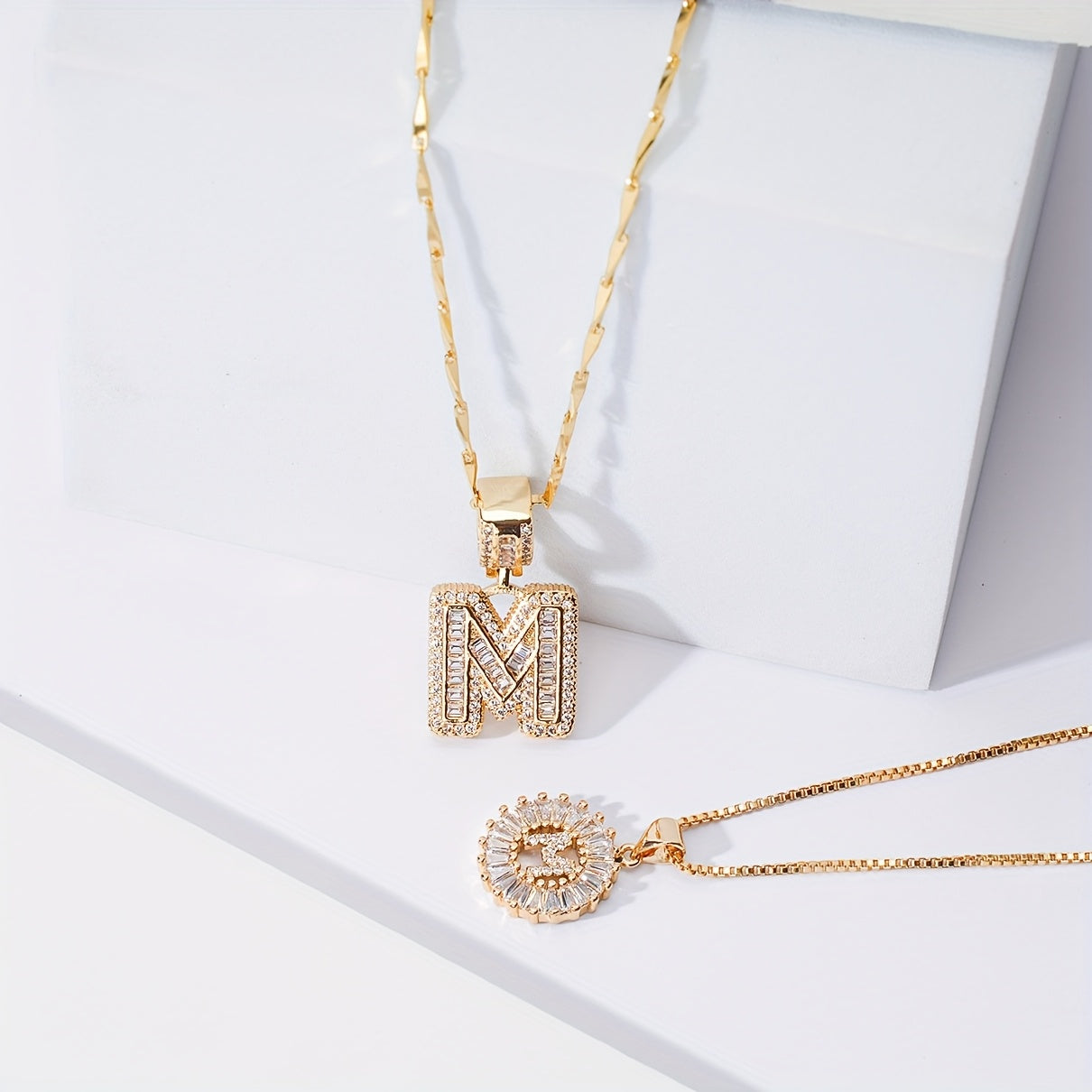 Lustra™ | Luxe Initial Ketting Set | 2 Stuks