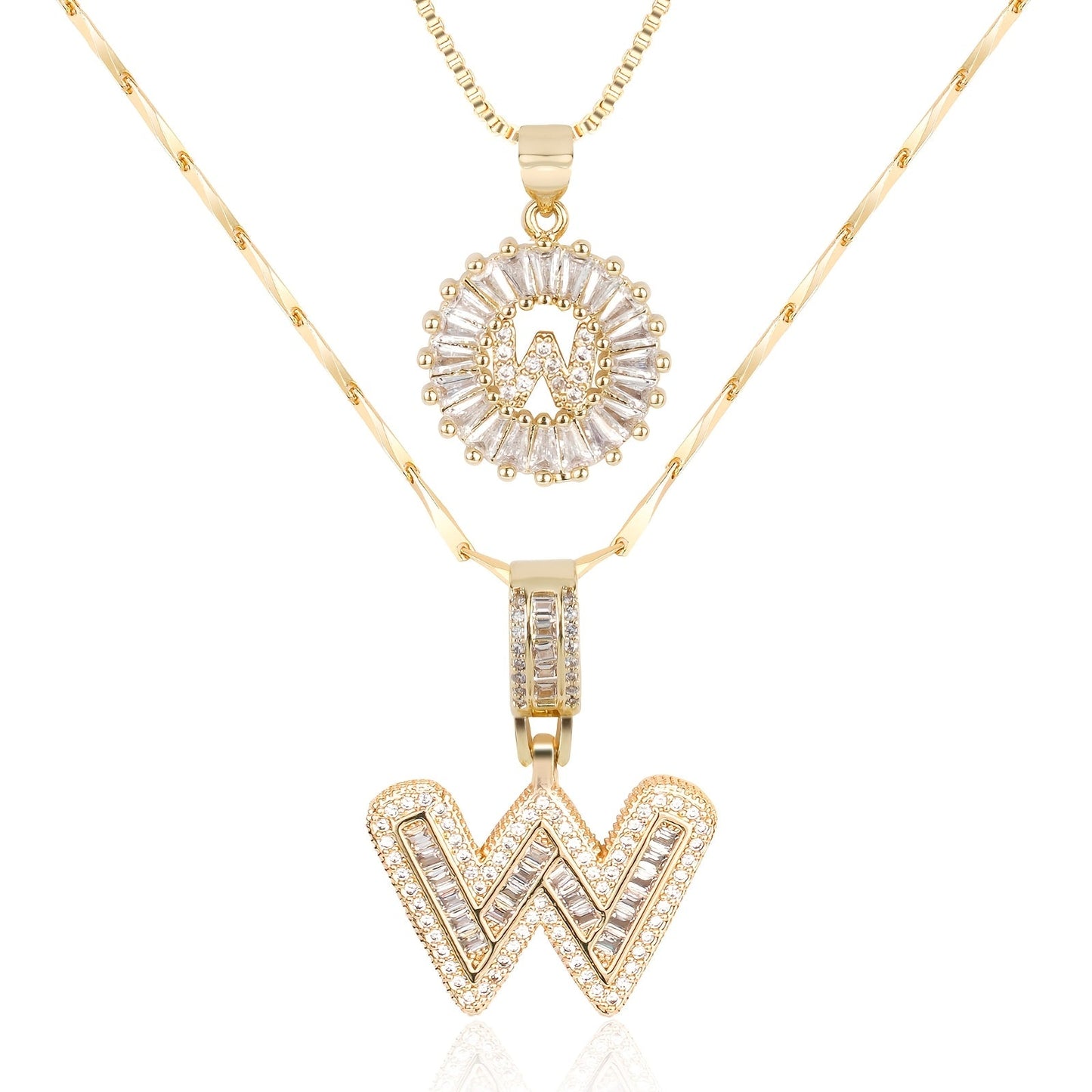 Lustra™ | Luxe Initial Ketting Set | 2 Stuks
