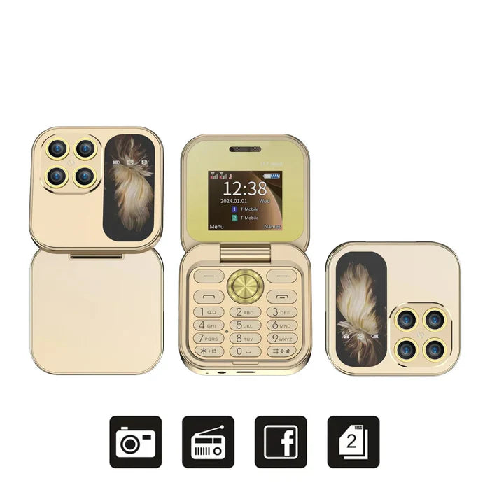 MiniFlip | 2 SIM kaart Opvouwbare mobiele telefoon