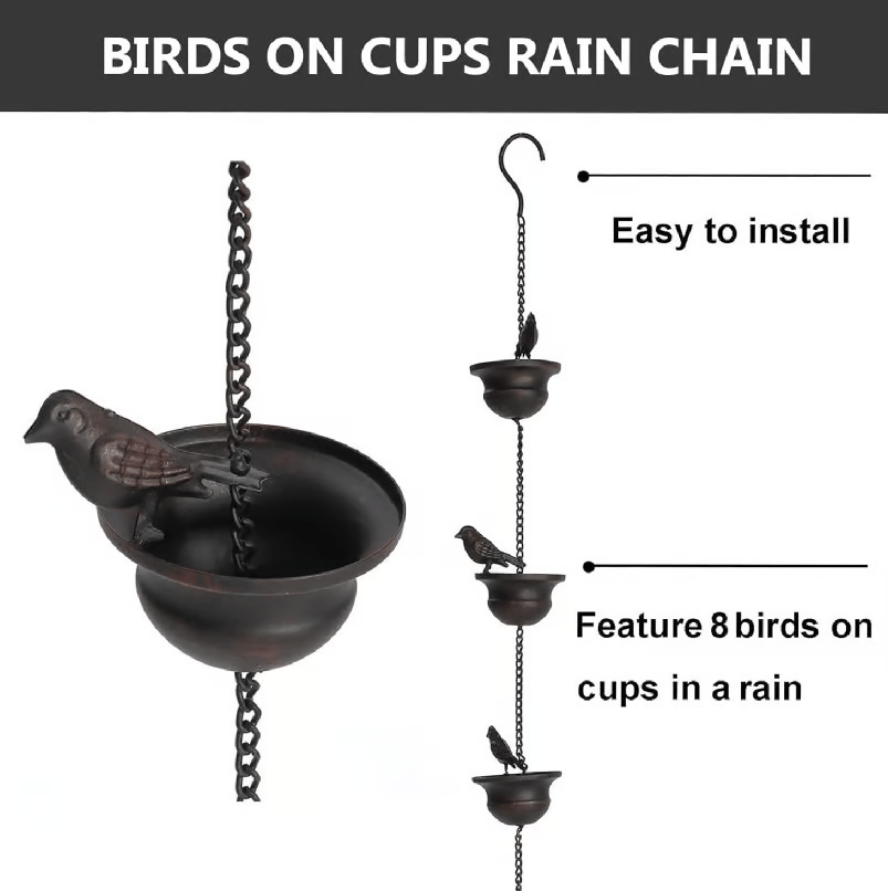 Pluvina™ Regenketting met Vogelbad
