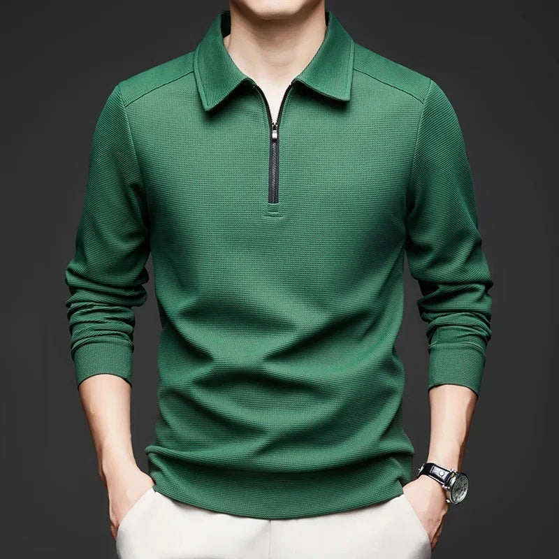 EcoKnit Luxe - Polo met lange mouwen