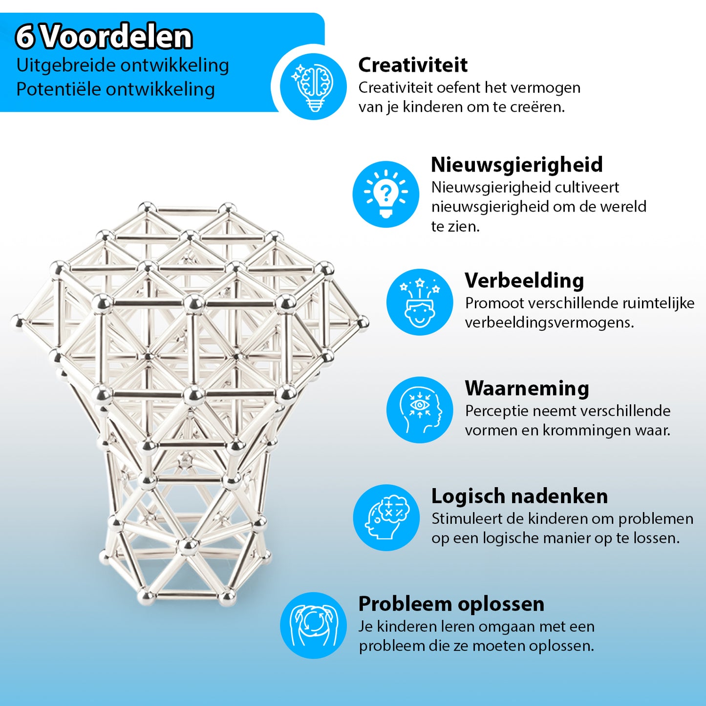 Magnetix™ Set - 36 Magnetische stokjes en 27 ballen