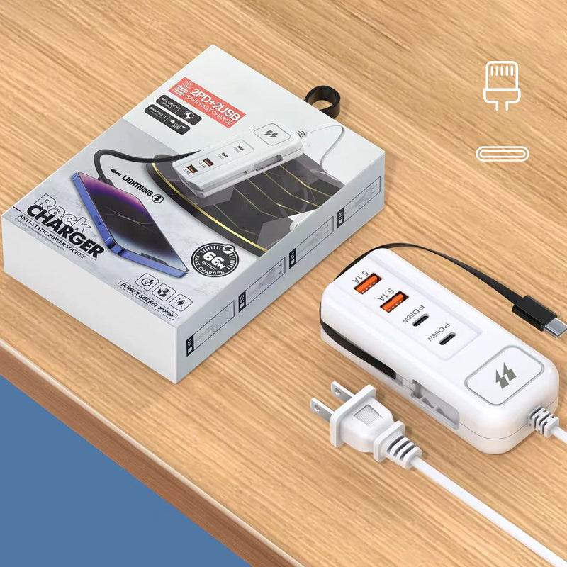 Chargeonix™ PowerHub 66W – Multifunctioneel Snellaad-Stopcontact