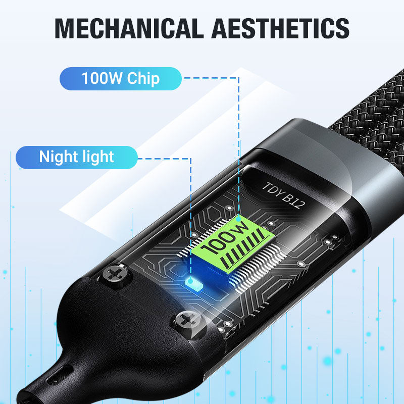 Voltix™ – De Ultieme 3-in-1 Oplaadkabel