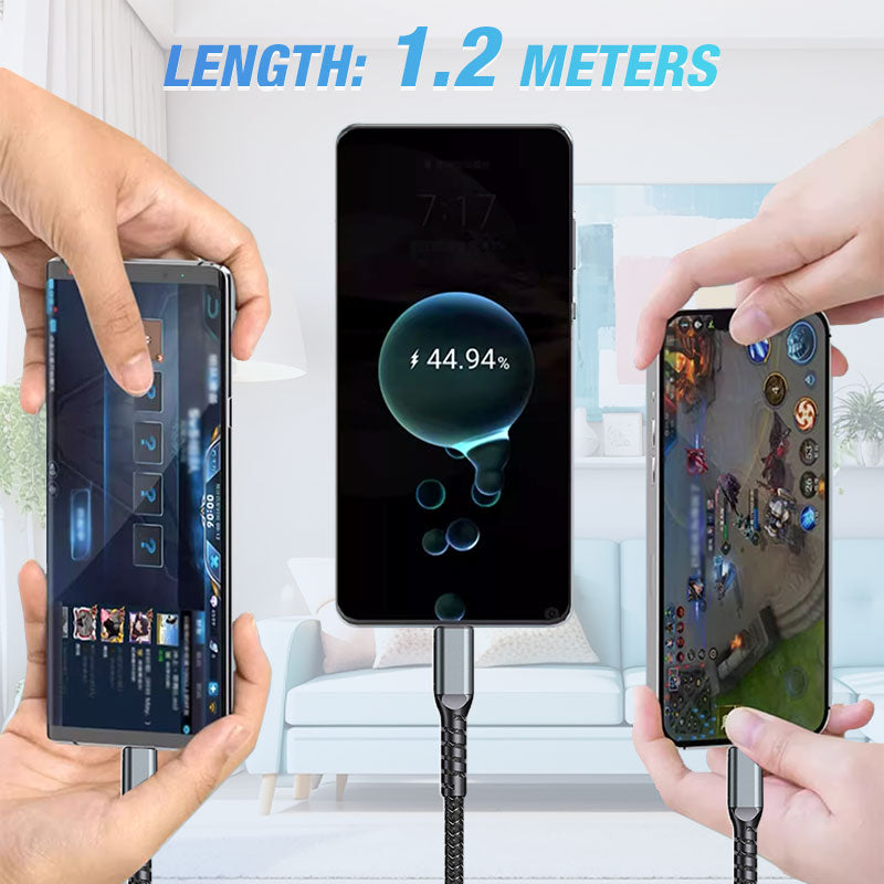 Voltix™ – De Ultieme 3-in-1 Oplaadkabel