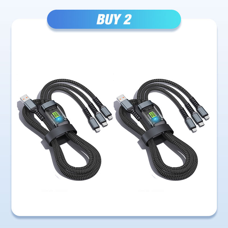 Voltix™ – De Ultieme 3-in-1 Oplaadkabel