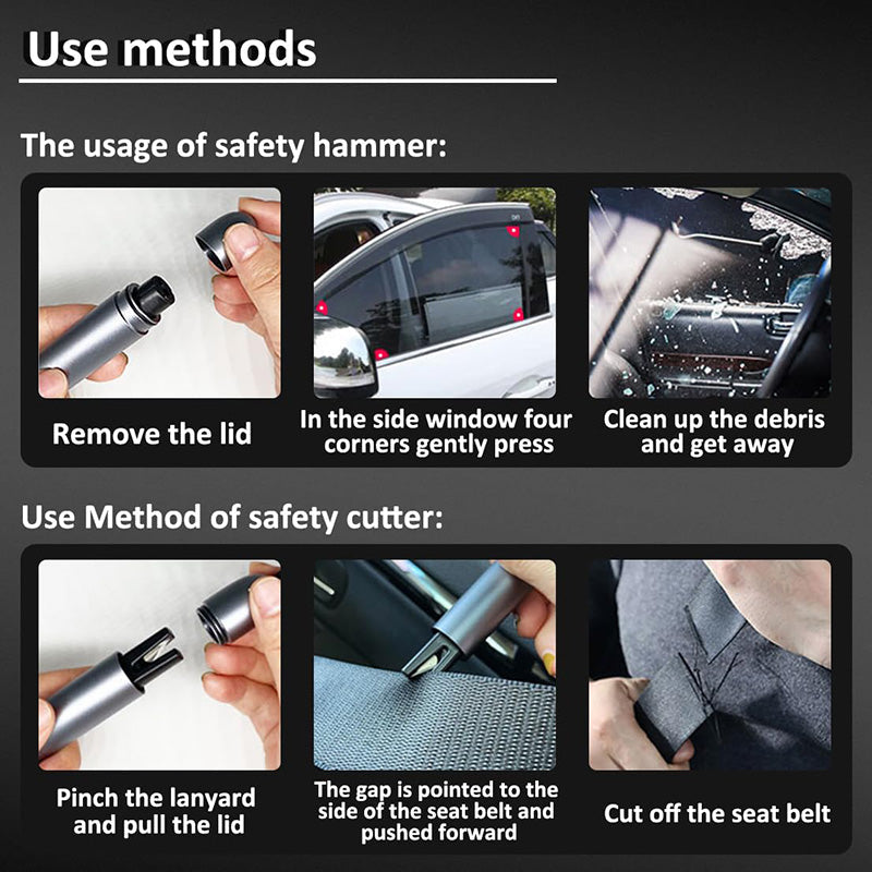 AutoGuardX™ – 2-in-1 Compact en Betrouwbaar Veiligheidshamer