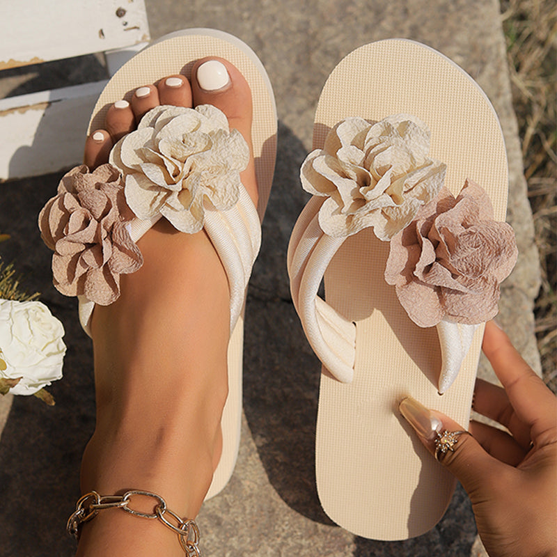 BloomStepp™ | Zomerse Strandslippers met Bloemenaccent
