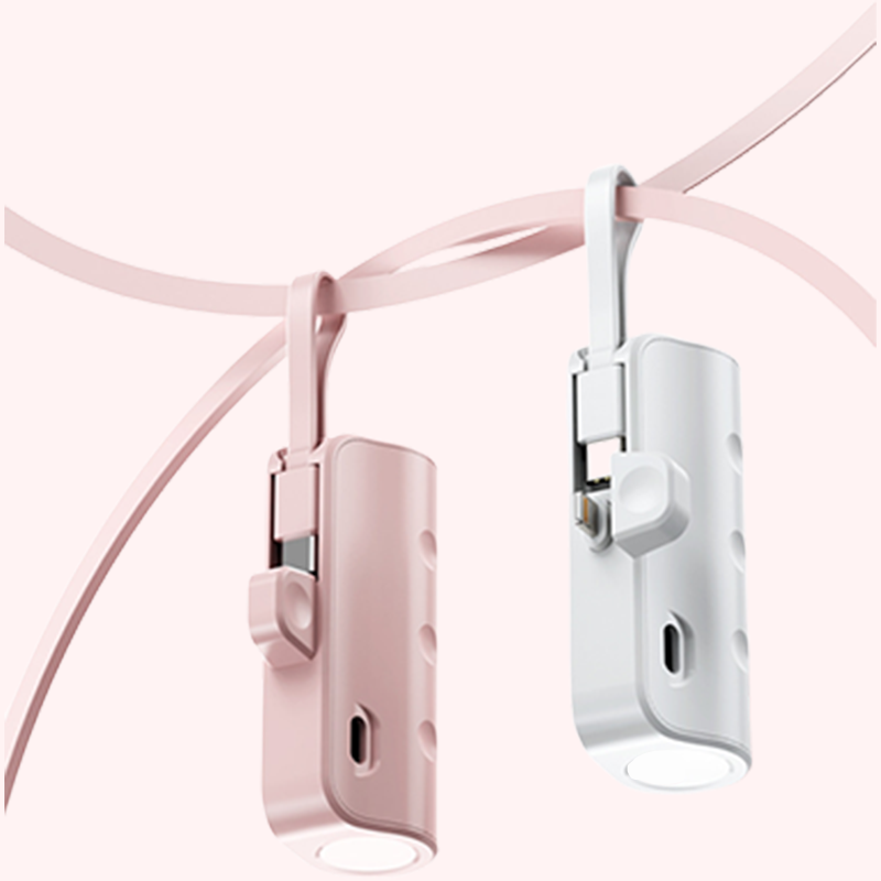 SnapCharge™ | Draagbare Powerbank met Ingebouwde Kabels