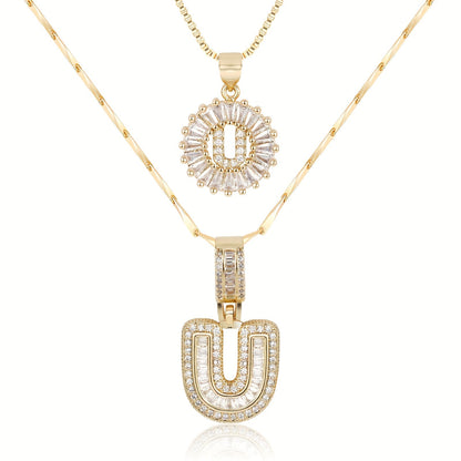 Lustra™ | Luxe Initial Ketting Set | 2 Stuks