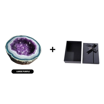 Lumyra™ Geode Kristalkaars – Natuurlijke Rust & Sfeervolle Elegantie