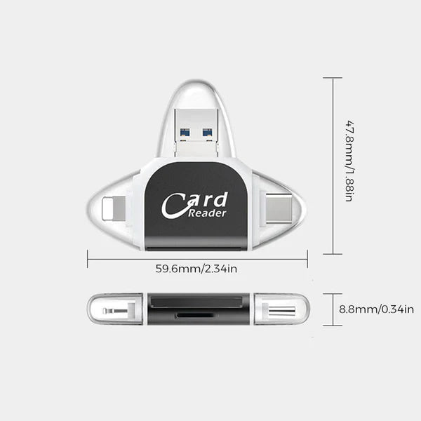 FlexiVault™ | 4-in-1 Smart Cardlezer – Direct Bestanden Overzetten Zonder Gedoe