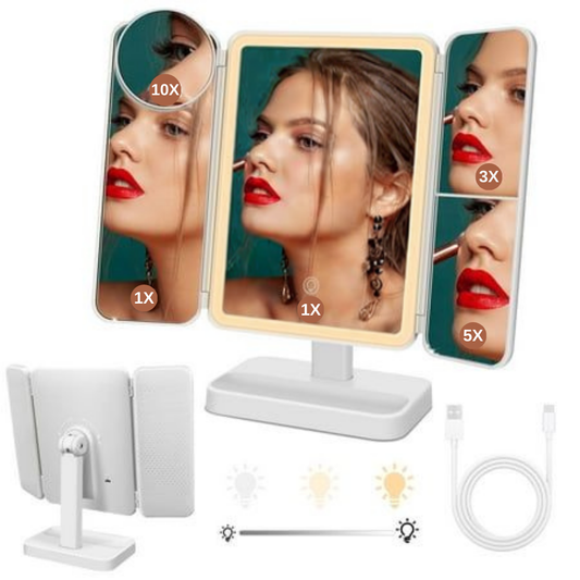 GlowGo™ - Jouw Essentiële Make-up Spiegel voor Onderweg