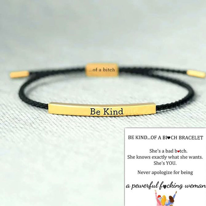 Inspirella™ – Gevlochten RVS Armband met Motivatieboodschap | 1+1 GRATIS
