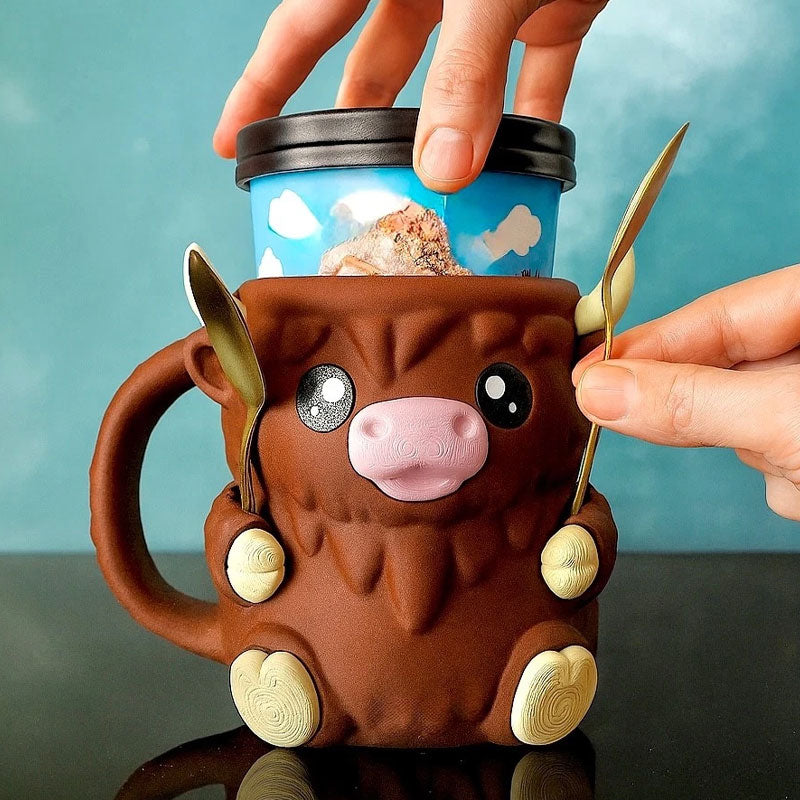 MooMelt™ – De Schattige Hooglandkoe IJsbekerhouder