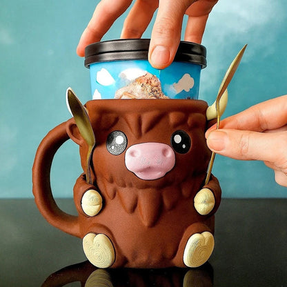 MooMelt™ – De Schattige Hooglandkoe IJsbekerhouder