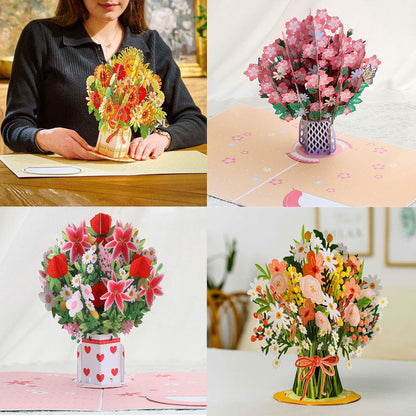 Florevia™ BloomCard – 3D Pop-up Kaart met Wilde Bloemen