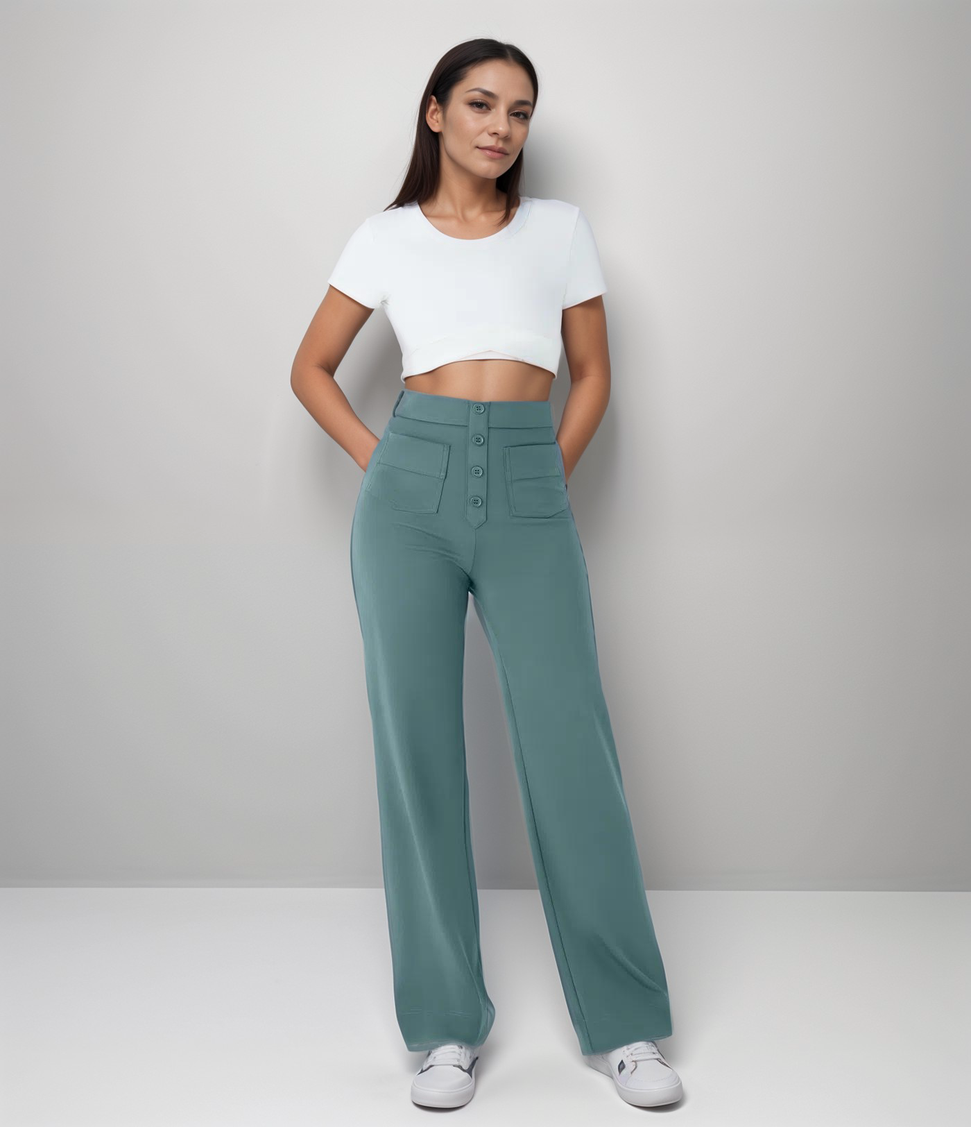 NovaFlex | Elastische broek met hoge taille