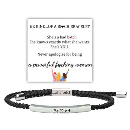 Inspirella™ – Gevlochten RVS Armband met Motivatieboodschap | 1+1 GRATIS