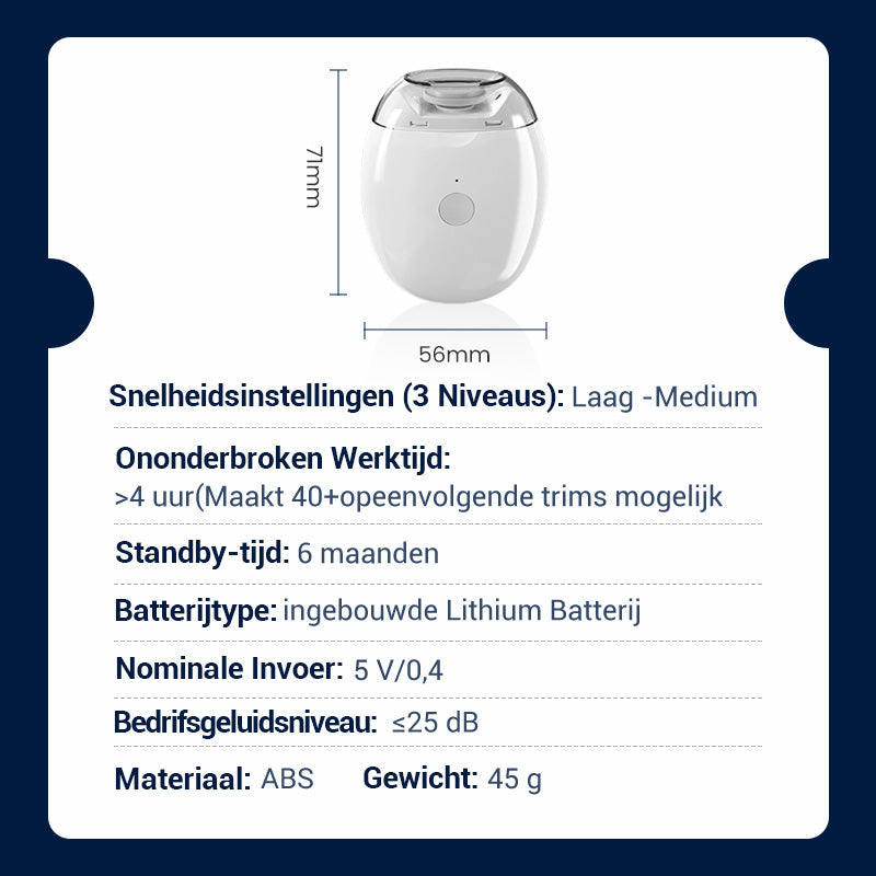 VeloraTrim™ Universele Automatische Nagelvijl voor Volwassenen en Kinderen