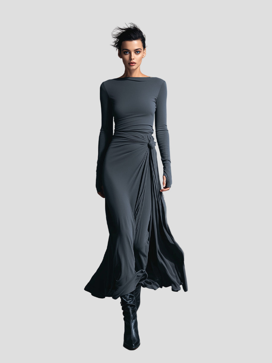 Lunévia™ | Elegante Jurk met Subtiel Vormgevend Detail