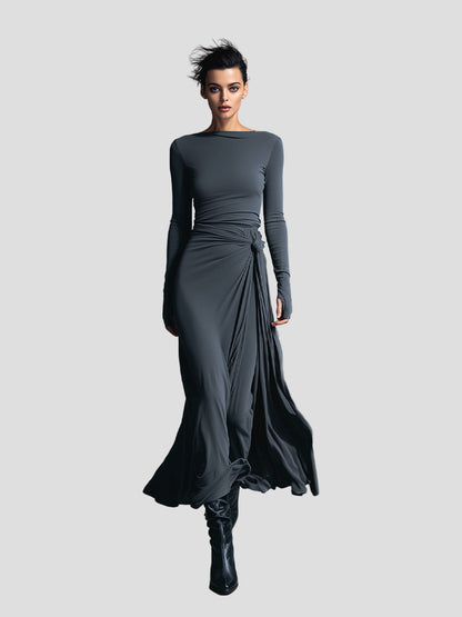 Lunévia™ | Elegante Jurk met Subtiel Vormgevend Detail