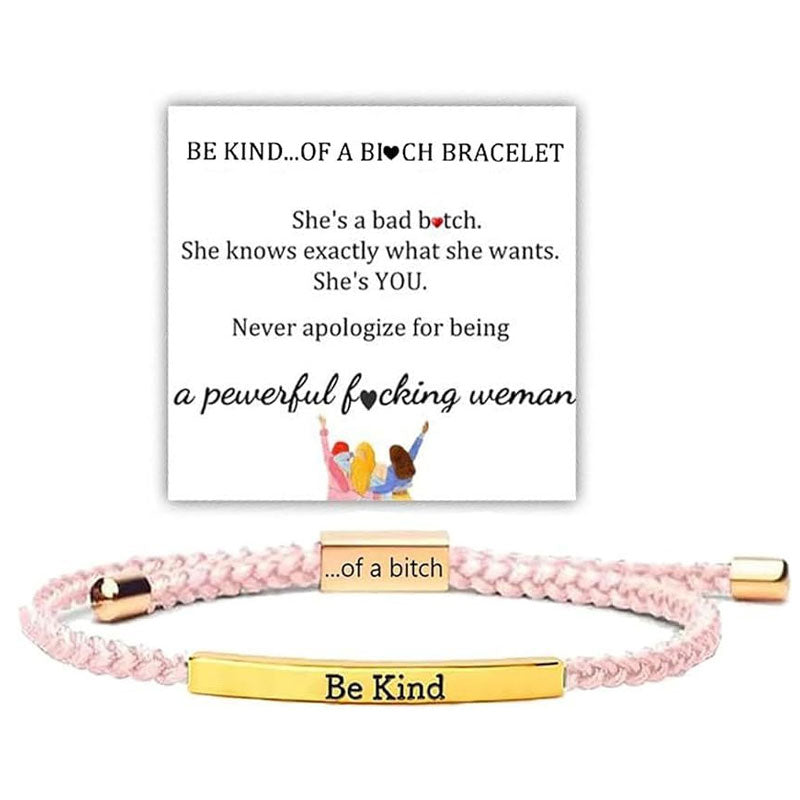 Inspirella™ – Gevlochten RVS Armband met Motivatieboodschap | 1+1 GRATIS