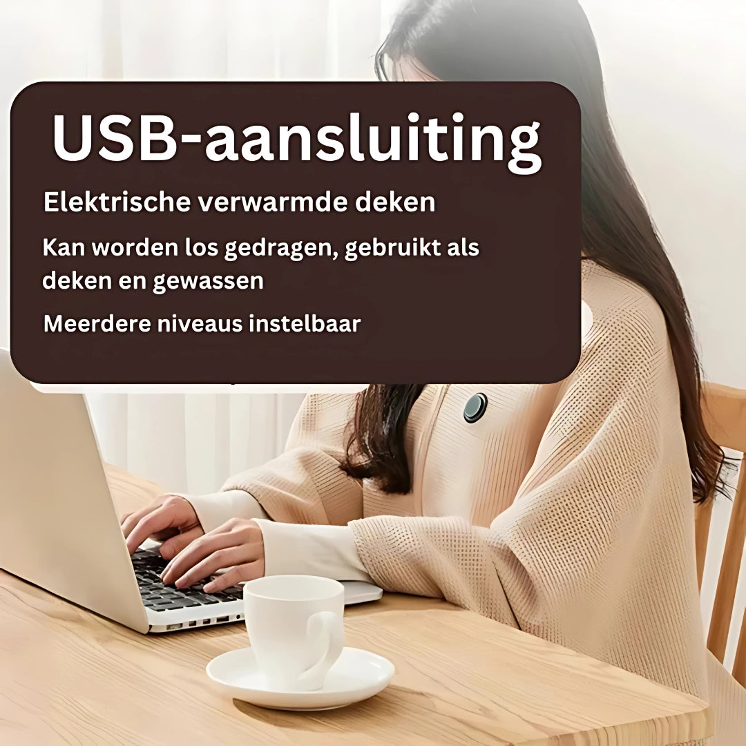 CozyGlow™ - Draagbare Verwarmde Sjaal & Deken