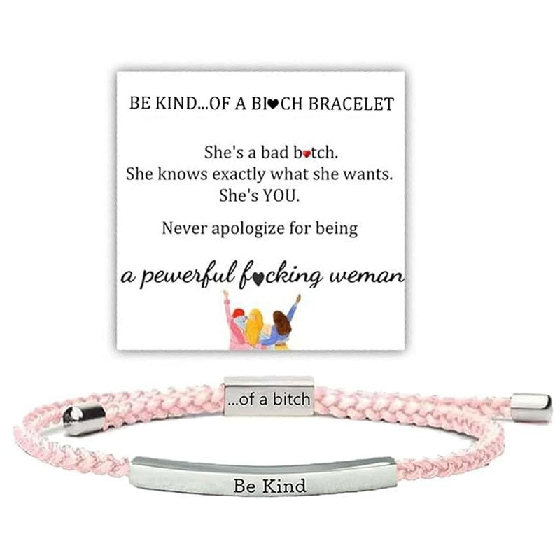 Inspirella™ – Gevlochten RVS Armband met Motivatieboodschap | 1+1 GRATIS