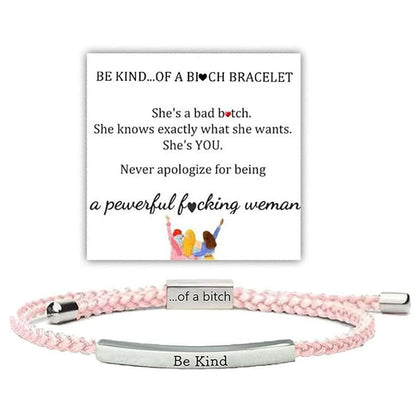 Inspirella™ – Gevlochten RVS Armband met Motivatieboodschap | 1+1 GRATIS