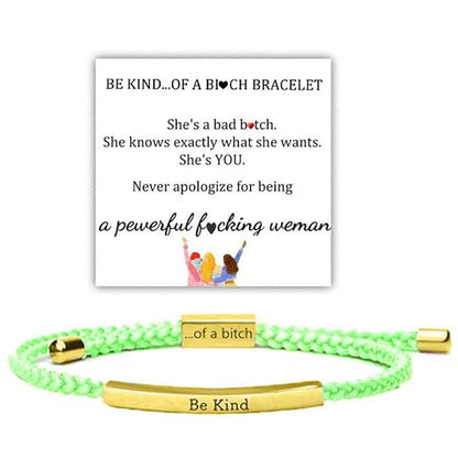 Inspirella™ – Gevlochten RVS Armband met Motivatieboodschap | 1+1 GRATIS
