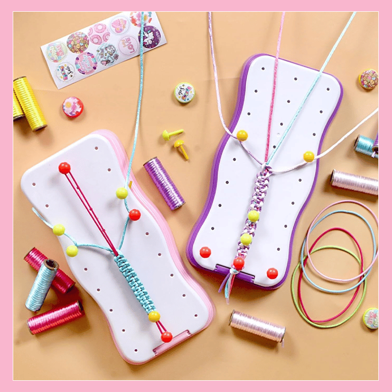 KnottyFun™ – Creatief Armband Weefset voor Kinderen