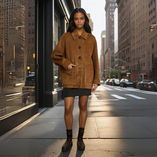 Suevo™ – De Ultieme Oversized Suède Jas