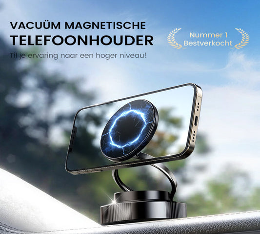 MagnoGrip™ – 360° Draaibare Magnetische Telefoonhouder met Vacuümzuigkracht