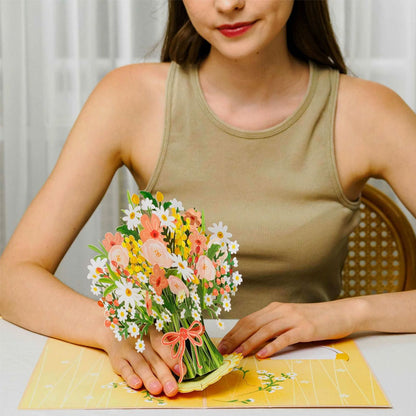 Florevia™ BloomCard – 3D Pop-up Kaart met Wilde Bloemen