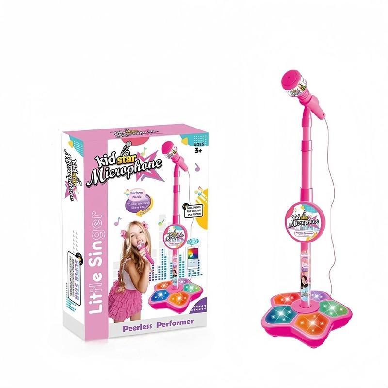 Melodrio™ – Kinder Karaoke Microfoonstandaard met Licht & Muziek