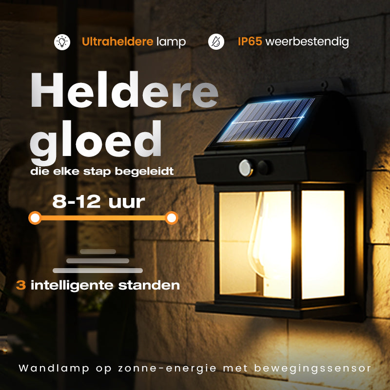 LumaVex™ Solar Wandlamp met Bewegingssensor