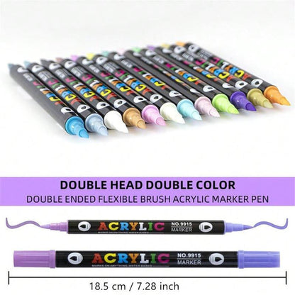 ColorMuse™ Acrylmarker Set – 72 Levendige Kleuren voor Eindeloze Creativiteit