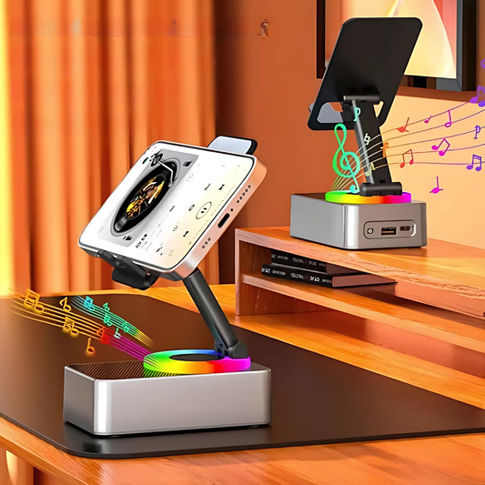 Voltune™ 3-in-1 SpeakerStand – Jouw slimme reisgenoot