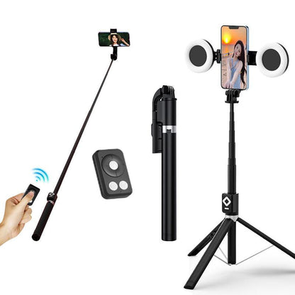 SnapGlow™ - 6-in-1 Selfie Stick & Statief