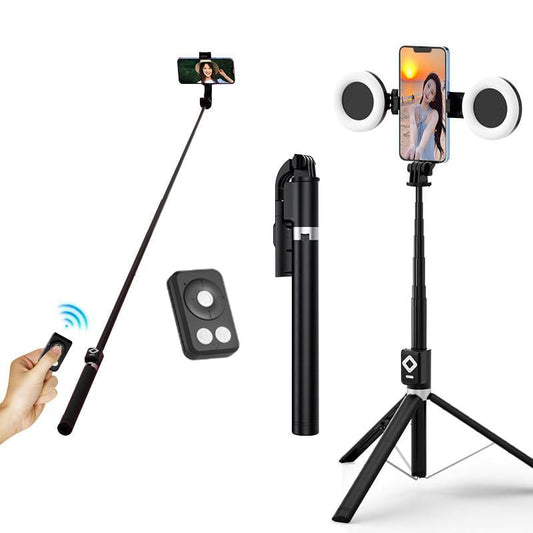 SnapGlow™ - 6-in-1 Selfie Stick & Statief