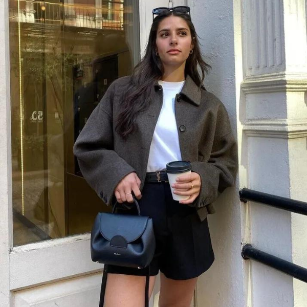 Olive - wollen jas