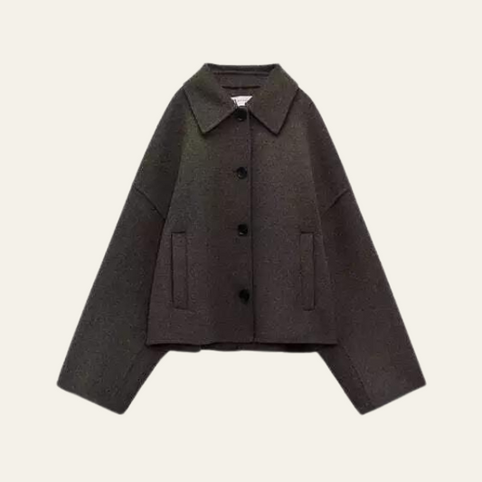 Olive - wollen jas