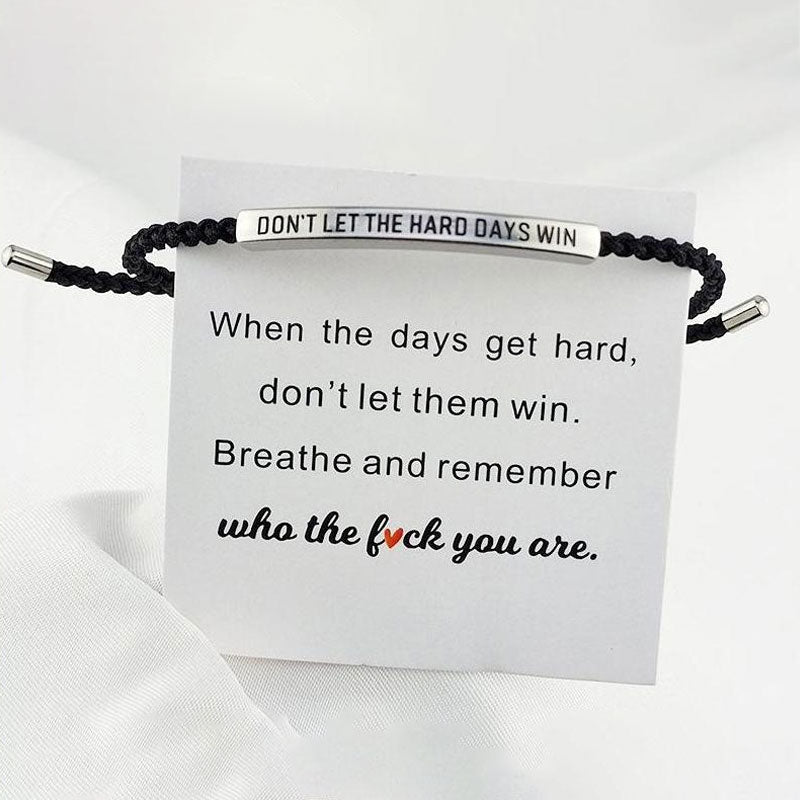 Inspirella™ – Gevlochten RVS Armband met Motivatieboodschap | 1+1 GRATIS