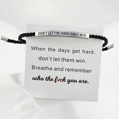 Inspirella™ – Gevlochten RVS Armband met Motivatieboodschap | 1+1 GRATIS