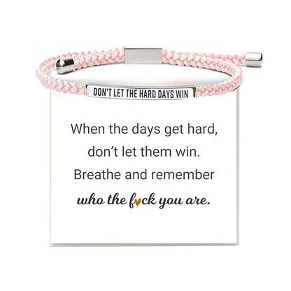 Inspirella™ – Gevlochten RVS Armband met Motivatieboodschap | 1+1 GRATIS